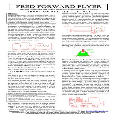 Vibration and its control