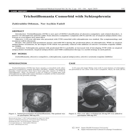 Trichotillomania Comorbid with Schizophrenia