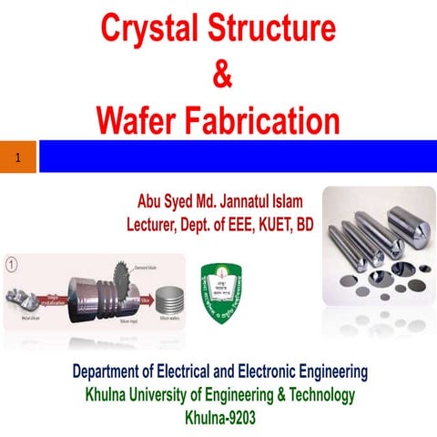 Wafer Fabrication, CZ Method--ABU SYED KUET