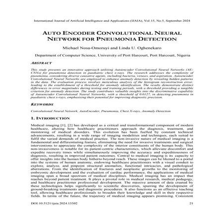 Auto Encoder Convolutional Neural Network for Pneumonia Detection
