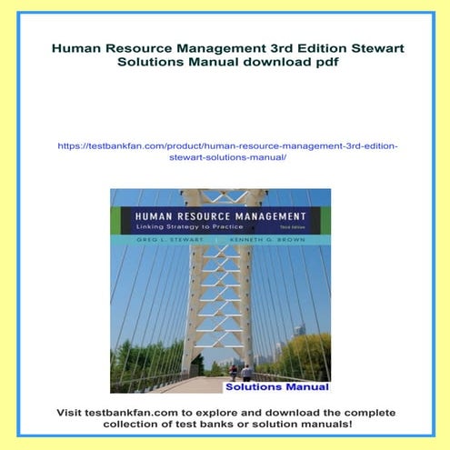 Human Resource Management 15th Edition Dessler Solutions Manual | PDF