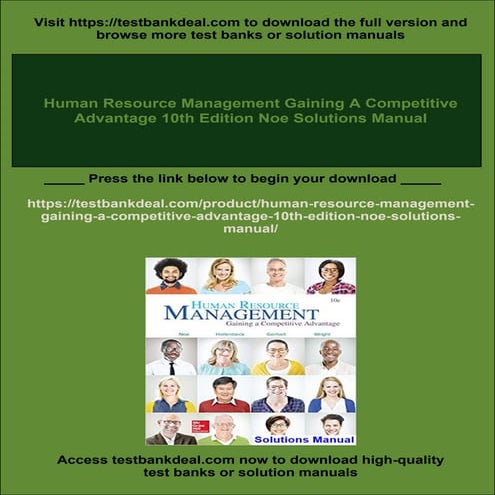 Human Resource Management Gaining A Competitive Advantage 10th Edition ...