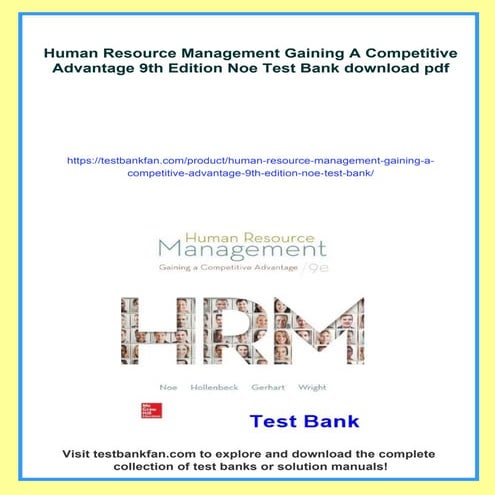 Human Resource Management Gaining A Competitive Advantage 9th Edition ...