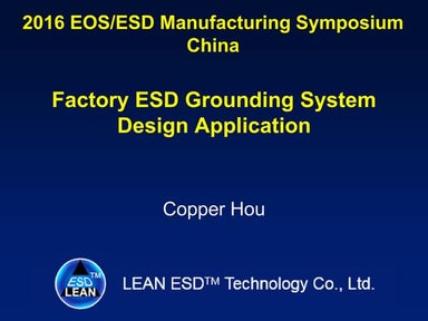 Factory ESD Grounding System Design Applications