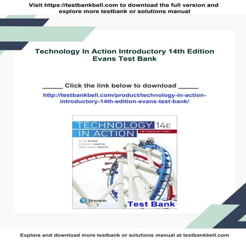 Technology In Action Introductory 14th Edition Evans Test Bank