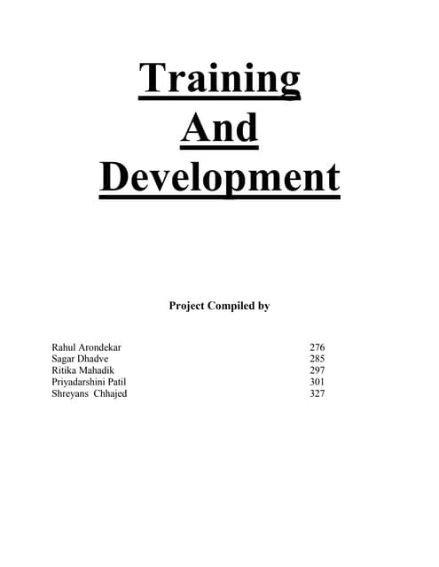 Dissertation on training