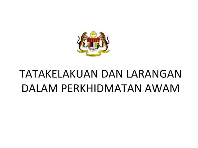 155 tatakelakuan dan larangan dalam perkhidmatan awam