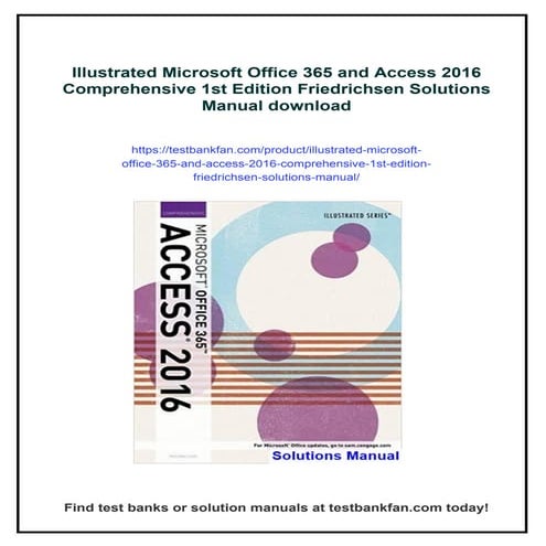Illustrated Microsoft Office 365 and Access 2016 Comprehensive 1st ...