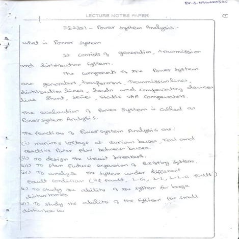 Power System Analysis 