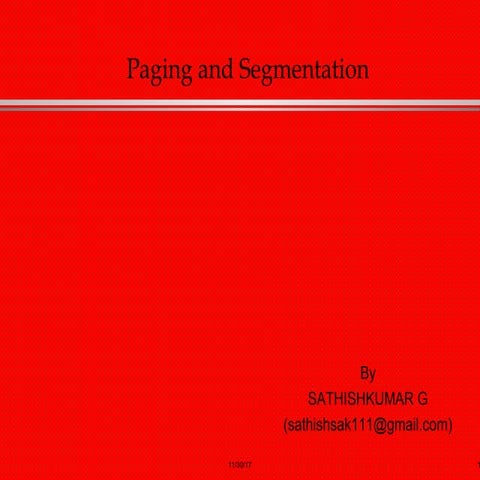 Paging and Segmentation