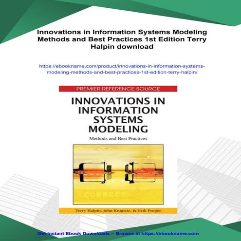 Innovations in Information Systems Modeling Methods and Best Practices ...