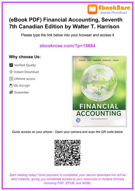 eBook PDF) Financial Accounting, Seventh Canadian Edition 7th