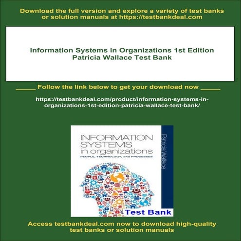 Introduction to Information Systems 2nd Edition Patricia Wallace Test ...