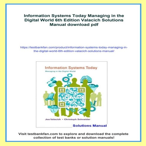 Information Systems Today Managing in the Digital World 7th Edition ...