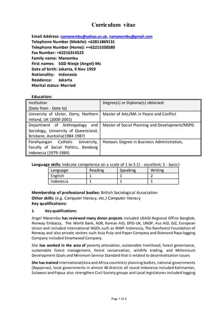 CV Angel Manembu March 2015