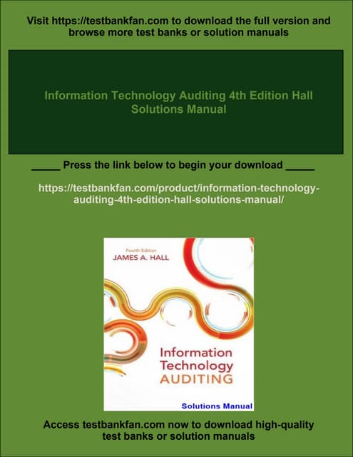Information Technology Auditing 4th Edition Hall Solutions Manual