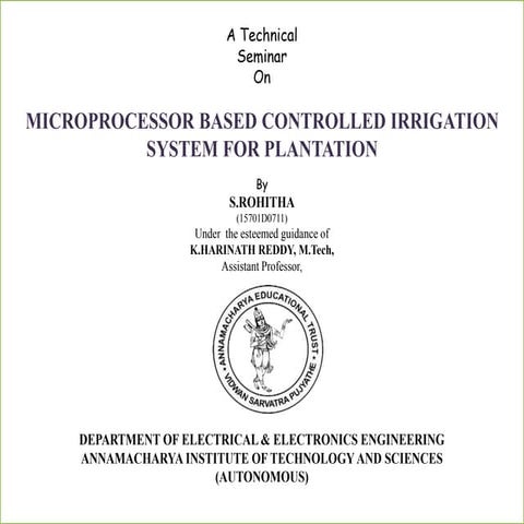 microcontroller based controlled irrigation system for plantation