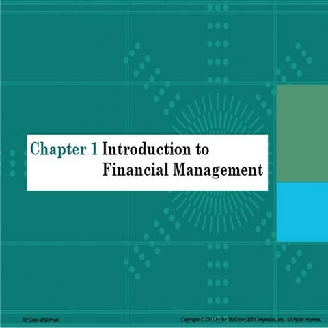 Introduction to Financial Management Chapter 1