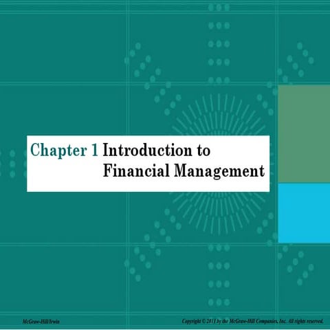 Chapter 1 Introduction to financial management