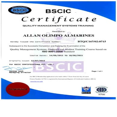 ISO CERTIFICATE | PDF