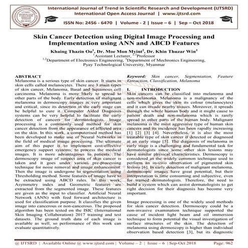 Skin Cancer Detection using Digital Image Processing and Implementation using...