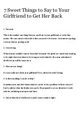 what to say to your wife to get her back
