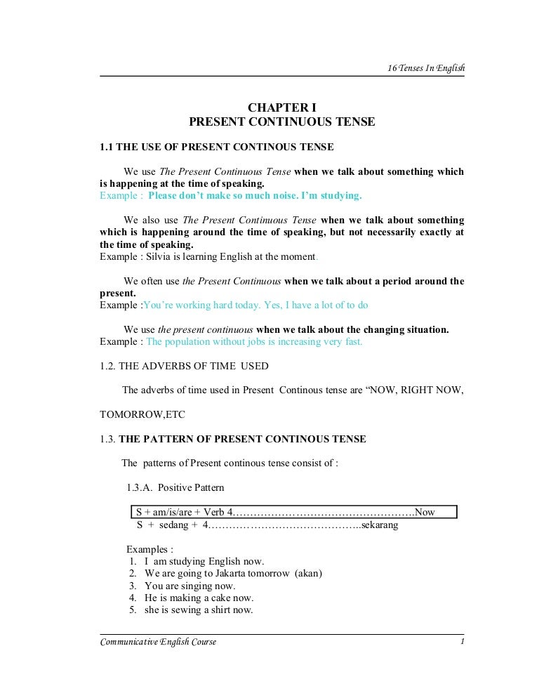 15803659 16 Tenses In English