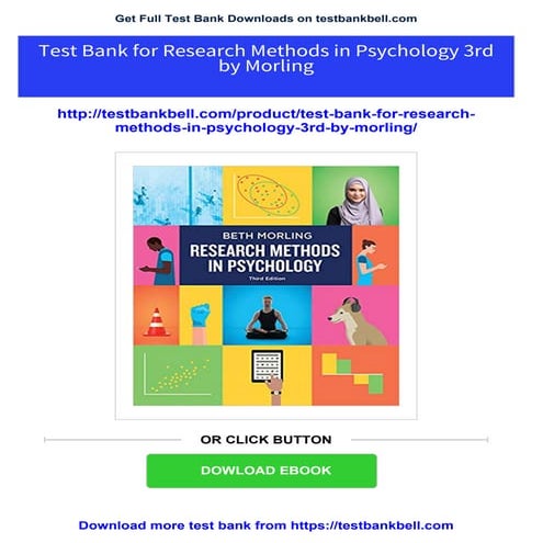 Test Bank for Research Methods in Psychology 3rd by Morling | PDF