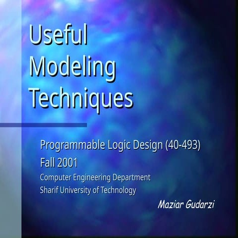 Advanced Modeling Techniques in Programmable Logic Design for Computer ...