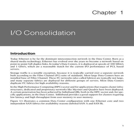 I/O Consolidation in the Data Center -Excerpt