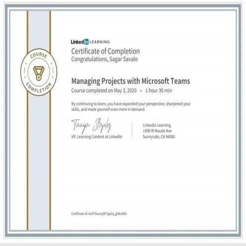 LinkedIn Certificate 