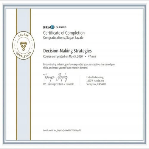 LinkedIn Certificate 