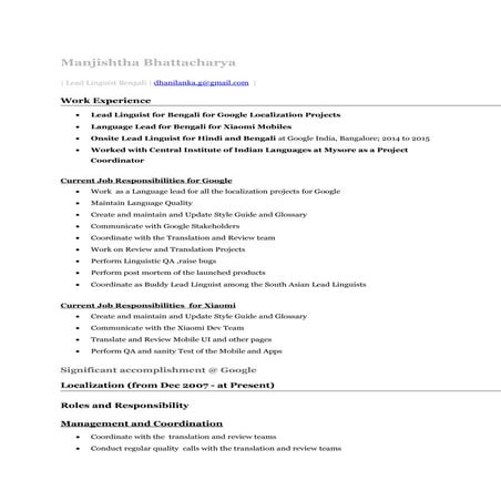 Manjistha Bhattacharya  Resume_2016