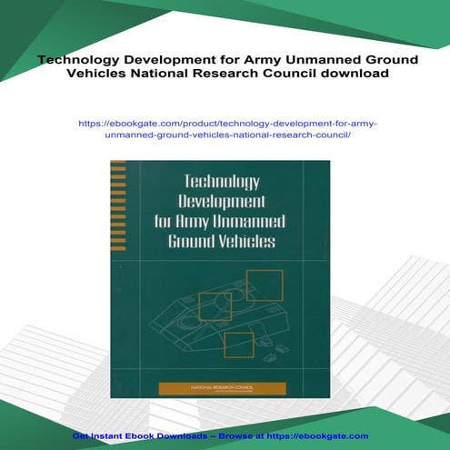 Technology Development for Army Unmanned Ground Vehicles National ...