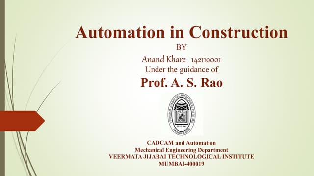 automation in construction