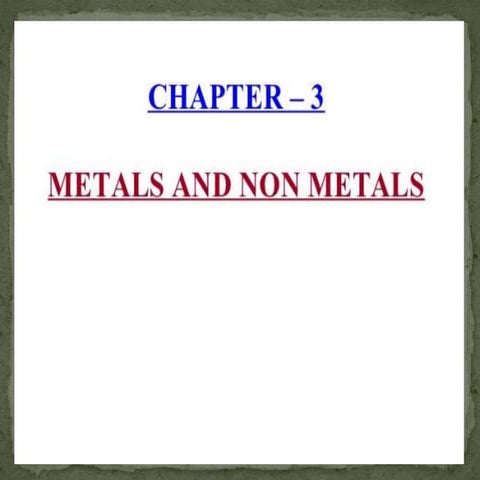  metals and non metals class 10