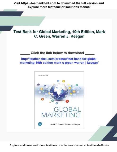 ビジネス・経済 Global Marketing tenth edition Global