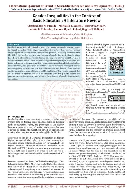 Gender Based Violence in Schools: Problems, Challenges and Measures | PPT
