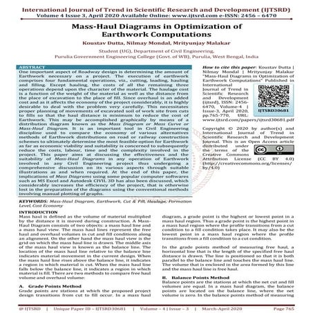 Mass Haul Diagrams in Optimization of Earthwork Computations