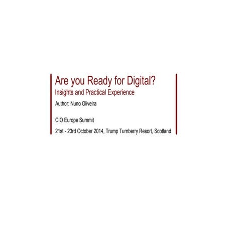 Are you Ready for Digital_Nuno Oliveira