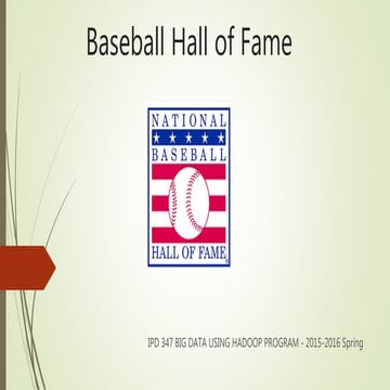 Final Project - Baseball Hall of Fame