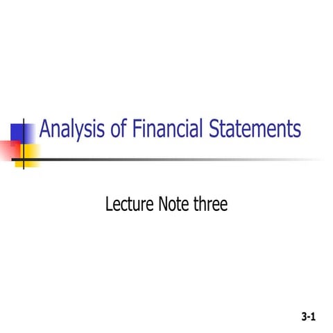 15-Analysis of Financial Statement