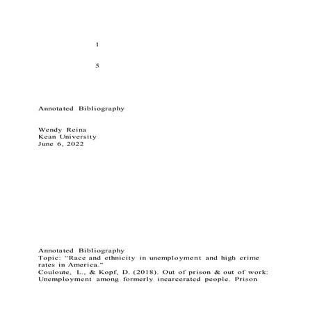 15Annotated BibliographyWendy Reina