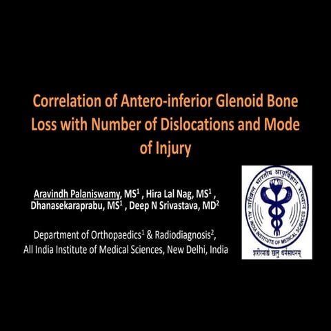 Correlation of Antero Inferior Glenoid Bone Loss with Number of Dislocations ...