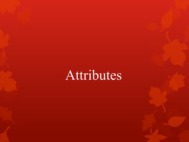 Module 15 attributes