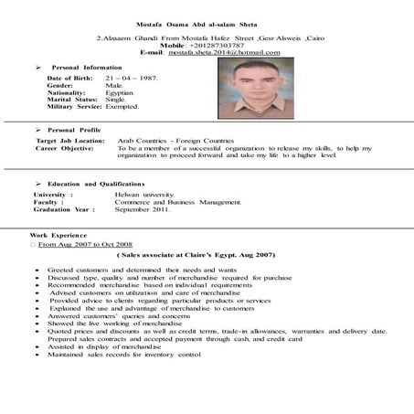 Mostafa Updated CV | DOC