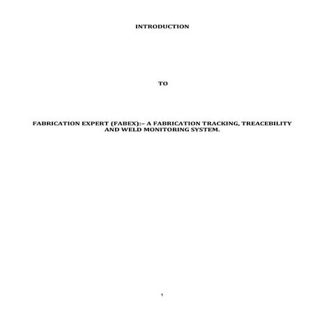 FABEX DOCUMENTATION | PDF