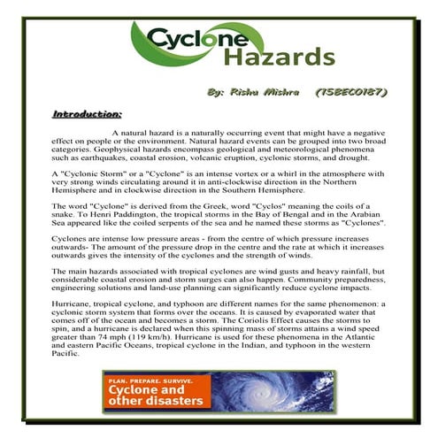 cyclone hazards pdf | PDF