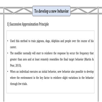 15 Behavioral Modification