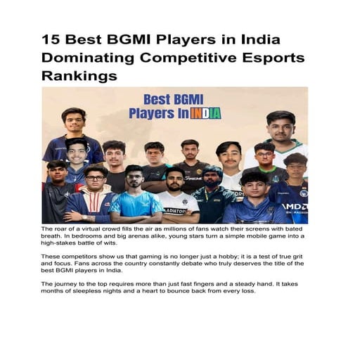 15 Best BGMI Players in India Dominating Competitive Esports Rankings.pdf